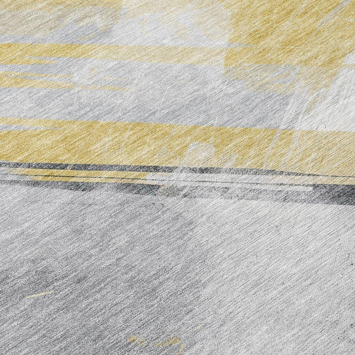 Zarinae Gold Washable Indoor - Outdoor Rug - LOOMLAN - LOOMLAN Rugs - Outdoor Rugs