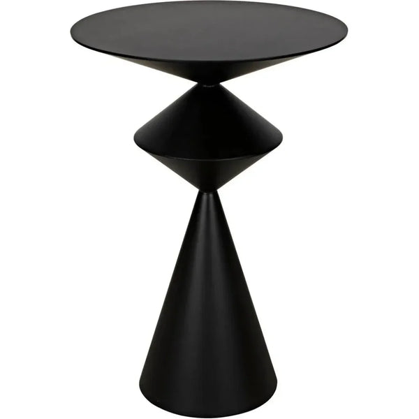 Zasa Side Table, Black Steel - LOOMLAN - Noir - Side Tables
