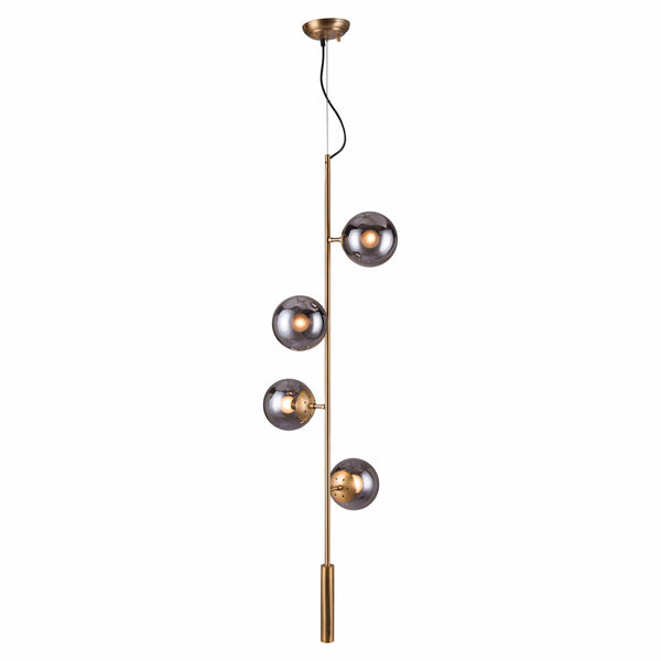 Zatara Ceiling Lamp Brass Pendants LOOMLAN By Zuo Modern