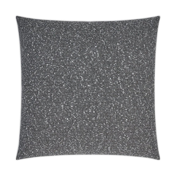 Zealand Textured Farmhouse Black Large Throw Pillow With Insert Throw Pillows LOOMLAN By D.V. Kap