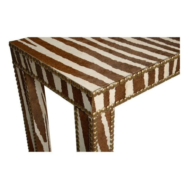 Zebra Pattern Rectangular Console Table - LOOMLAN - Chelsea House - Console Tables
