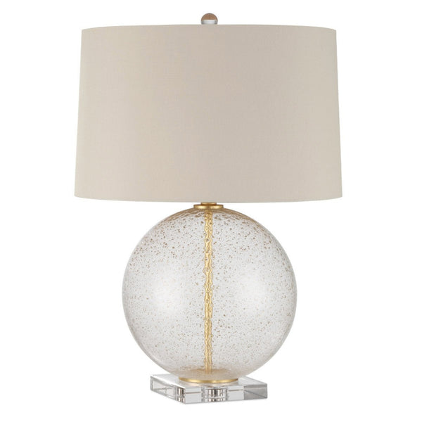 Zebulon Clear Glass Round Table Lamp