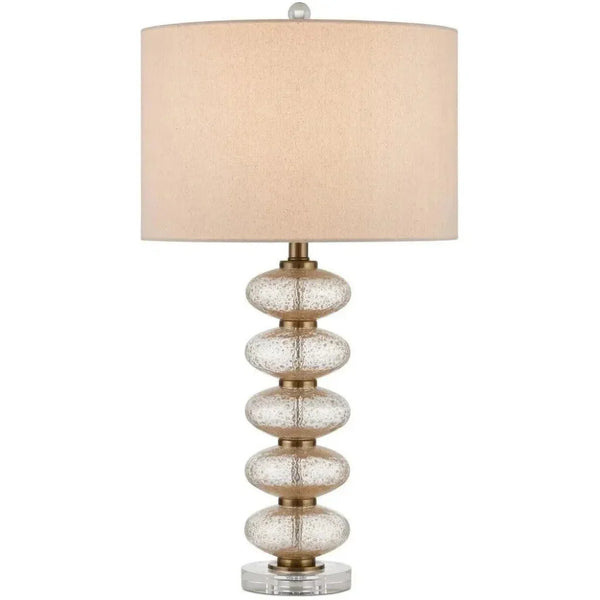 Zebulon Glass and Metal Gold Table Lamp - LOOMLAN - Currey & Co - Table Lamps