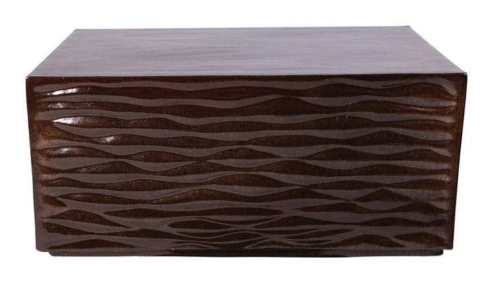 Zen Ceramic Rectangular Patio Coffee Table-Outdoor Coffee Tables-Seasonal Living-LOOMLAN