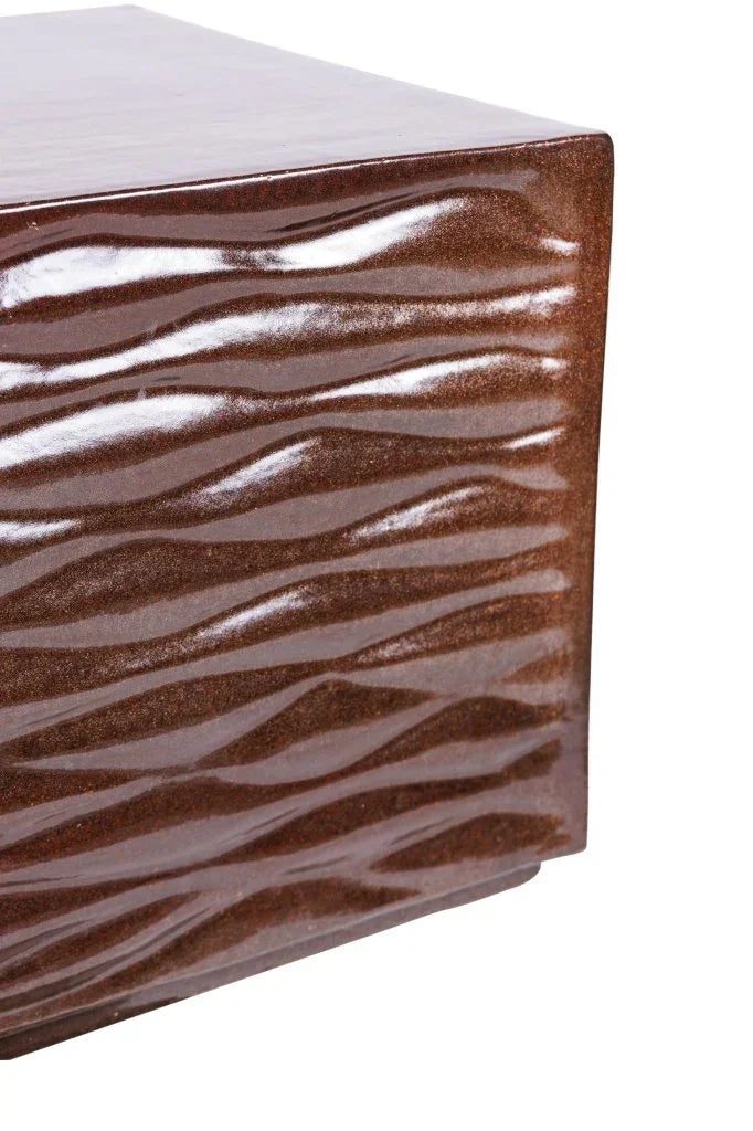 Zen Ceramic Rectangular Patio Coffee Table-Outdoor Coffee Tables-Seasonal Living-LOOMLAN