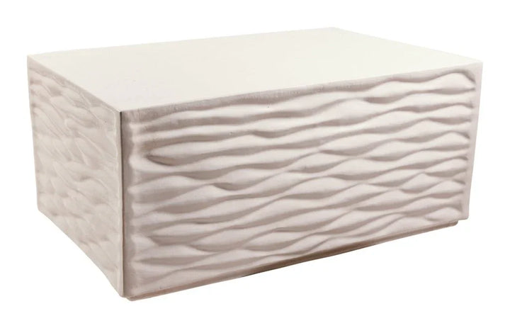 Zen Ceramic Rectangular Patio Coffee Table-Outdoor Coffee Tables-Seasonal Living-LOOMLAN