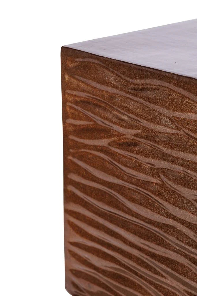 Zen Ceramic Square Garden Stool-Garden Stools-Seasonal Living-LOOMLAN