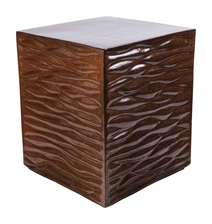 Zen Ceramic Square Garden Stool-Garden Stools-Seasonal Living-LOOMLAN