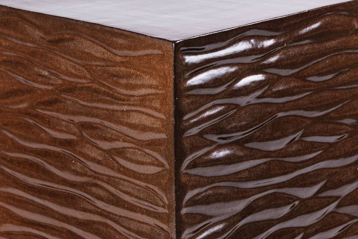 Zen Ceramic Square Garden Stool-Garden Stools-Seasonal Living-LOOMLAN