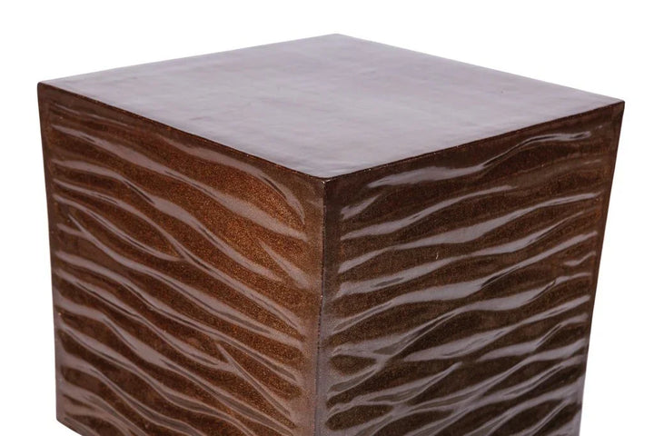 Zen Glazed Ceramic Garden Stool-Garden Stools-Seasonal Living-LOOMLAN