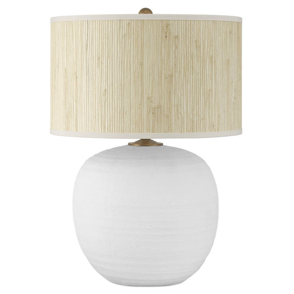 Zena White Terracotta Table Lamp