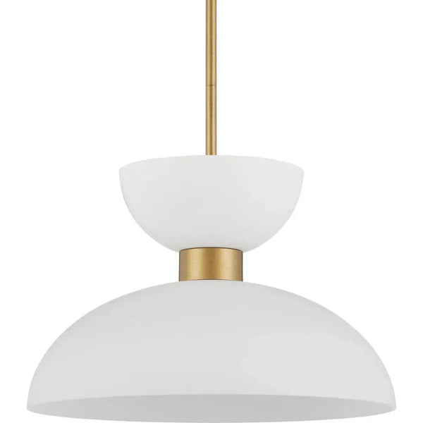Zevio White Pendant - LOOMLAN - Currey & Co - Pendants