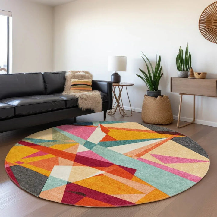 Zexture Orange Washable Indoor - Outdoor Rug - LOOMLAN - LOOMLAN Rugs - Outdoor Rugs