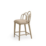 Zoe Rattan Frame Brown Counter Stool-Counter Stools-Wildwood-LOOMLAN