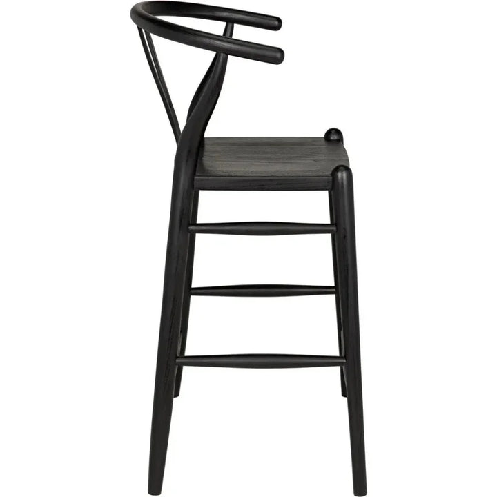 Zola Counter Stool, Charcoal Black - LOOMLAN - Noir - Counter Stools