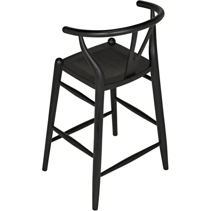 Zola Counter Stool, Charcoal Black - LOOMLAN - Noir - Counter Stools