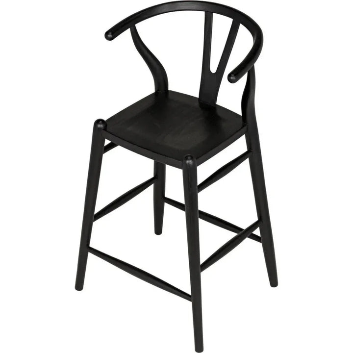 Zola Counter Stool, Charcoal Black - LOOMLAN - Noir - Counter Stools