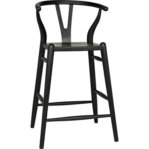 Zola Counter Stool, Charcoal Black - LOOMLAN - Noir - Counter Stools