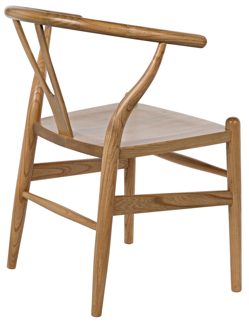 Zola Natural Wood Armless Chair-Club Chairs-Noir-LOOMLAN