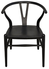 Zola Wood Black Armless Chair-Club Chairs-Noir-LOOMLAN