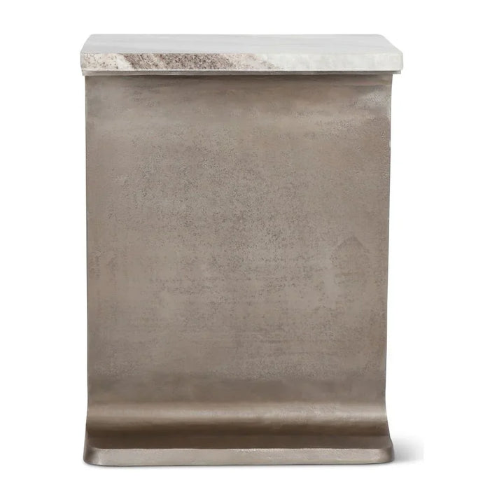 Zuma I - Beam Marble Top Rectangular Side Table - LOOMLAN - Urbia - Side Tables