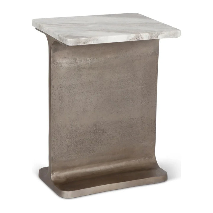 Zuma I - Beam Marble Top Rectangular Side Table - LOOMLAN - Urbia - Side Tables