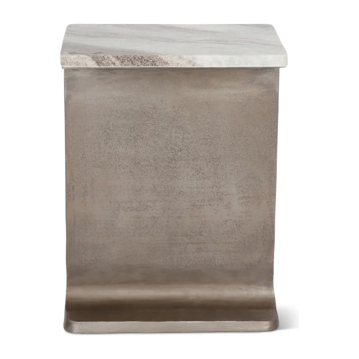 Zuma I - Beam Marble Top Rectangular Side Table - LOOMLAN - Urbia - Side Tables