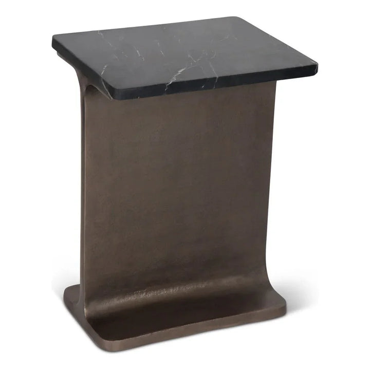 Zuma I - Beam Marble Top Rectangular Side Table - LOOMLAN - Urbia - Side Tables
