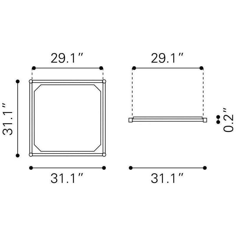 Zuo Light Gray Adjustable Shelf-Wall Shelves & Ledgers-Zuo Modern-LOOMLAN