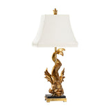 Imperial Dragon Design Gold Table Lamp - Gold