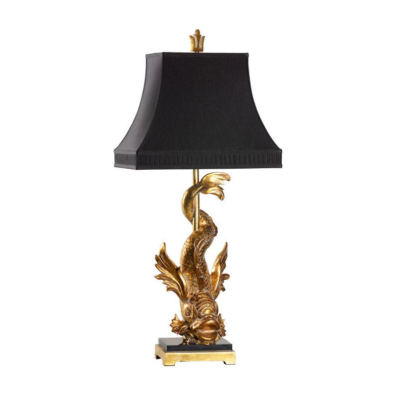 Imperial Dragon Design Gold Table Lamp - Gold