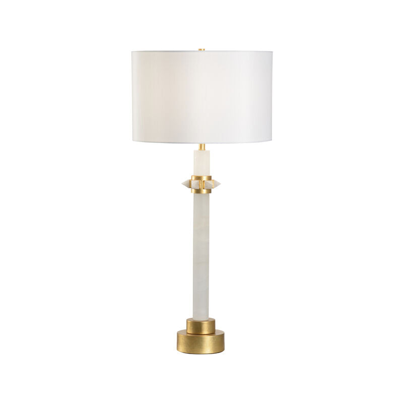 Jackie Alabaster Gold Leaf Design Table Lamp