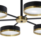 Oswin Chandelier Modern Black And Gold Iron Lighting