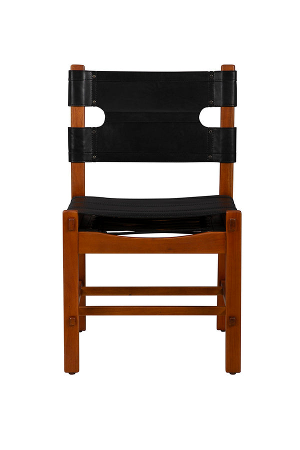 Serengeti Leather Upholstered Armless Side Chair