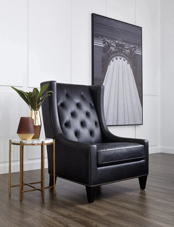 Solana End Table With Marble Top And Brass Base