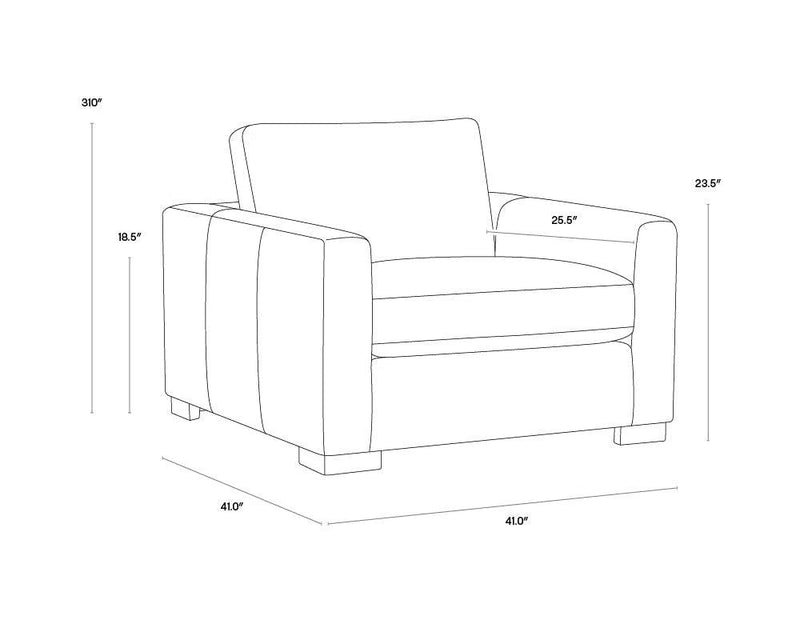 Baylor Leather Upholstered Armchair