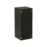 Shou Sugi Ban Modern Black Pedestal-Side Tables-Wildwood-Medium-LOOMLAN