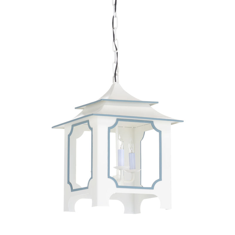 Tole Pagoda Handpainted Chain Hanging Lantern