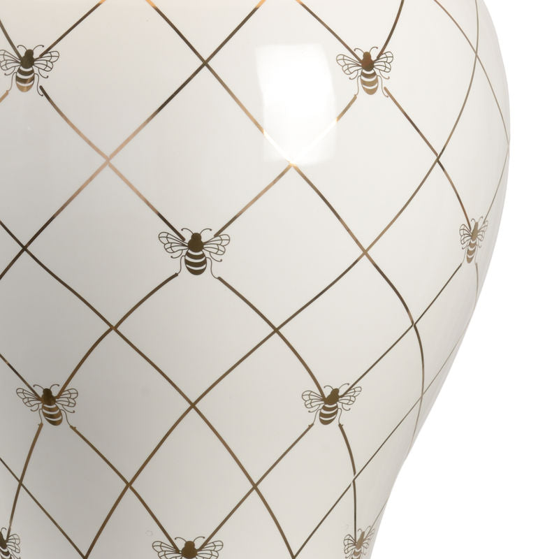 Ginger Jar Ceramic Made With Gold Accents Table Lamp