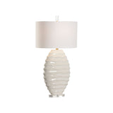 Huaraz Ceramic Design Silk Shade Table Lamp