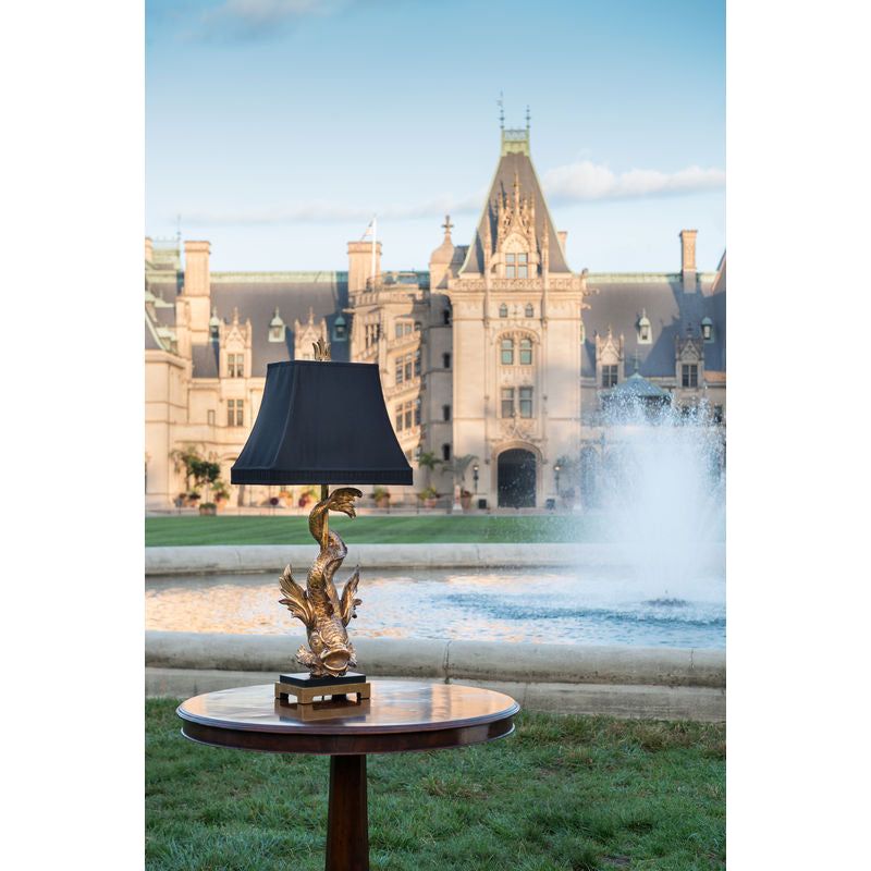 Imperial Dragon Design Gold Table Lamp - Gold