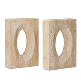 Demi Travertine Bookends Set of 2