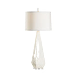 Seed White Glossy Finish With Acrylic Base Table Lamp