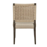 Savannah Rope Upholstered Armless Side Chair