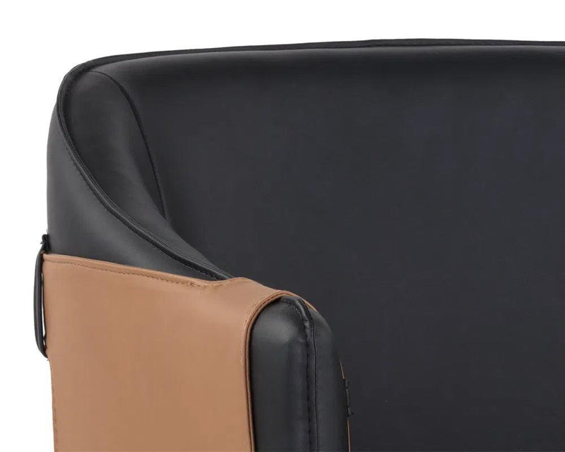 Carter Leather Upholstered Dining Armchair