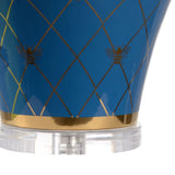 Ginger Jar Ceramic Made With Gold Accents Table Lamp