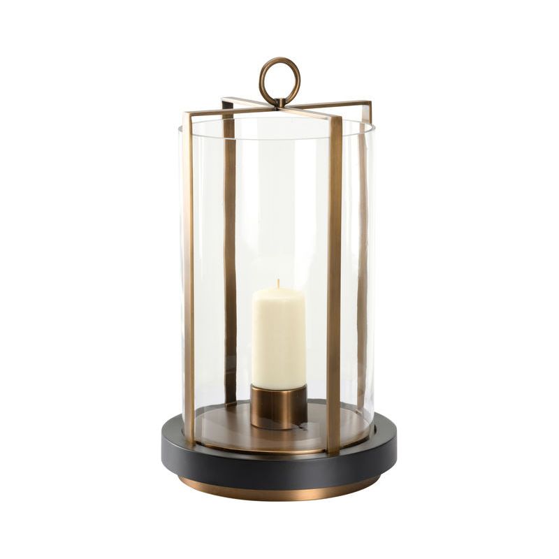 Revere Brass Circle Design Candleholder