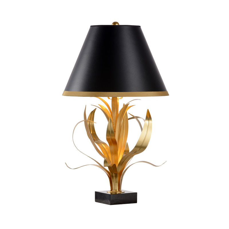 Lilith Gold Leaf Vintage Inspired Table Lamp