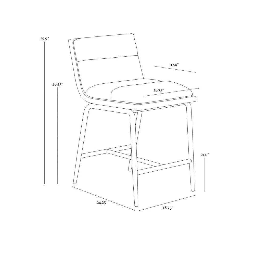 Abilene Counter Stool With Stylish Comfort - LOOMLAN - Counter Stools