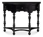 Abraham Half Round Shaped Black Console Table - LOOMLAN - Sarreid - Console Tables